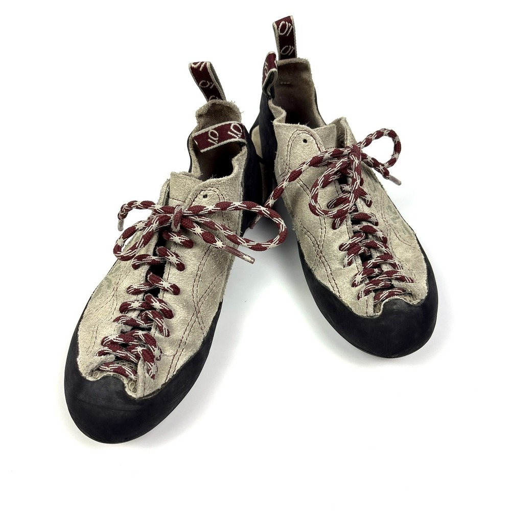 Five Ten 5.10 Fox Climbing Shoes Womens Sz 6 Cray Maroon Suede Stealth C-4 Rubbr